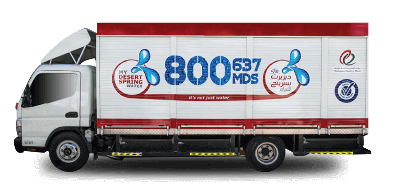 my desert spring water delivery truck dubai